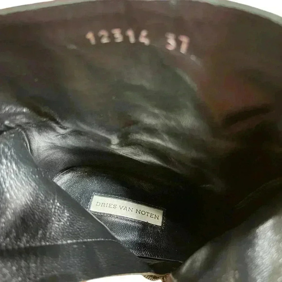 Dries Van Noten DVN Tortoise Ankle Boots Booties Size 37 6.5 Made in Italy - Picture 7 of 9